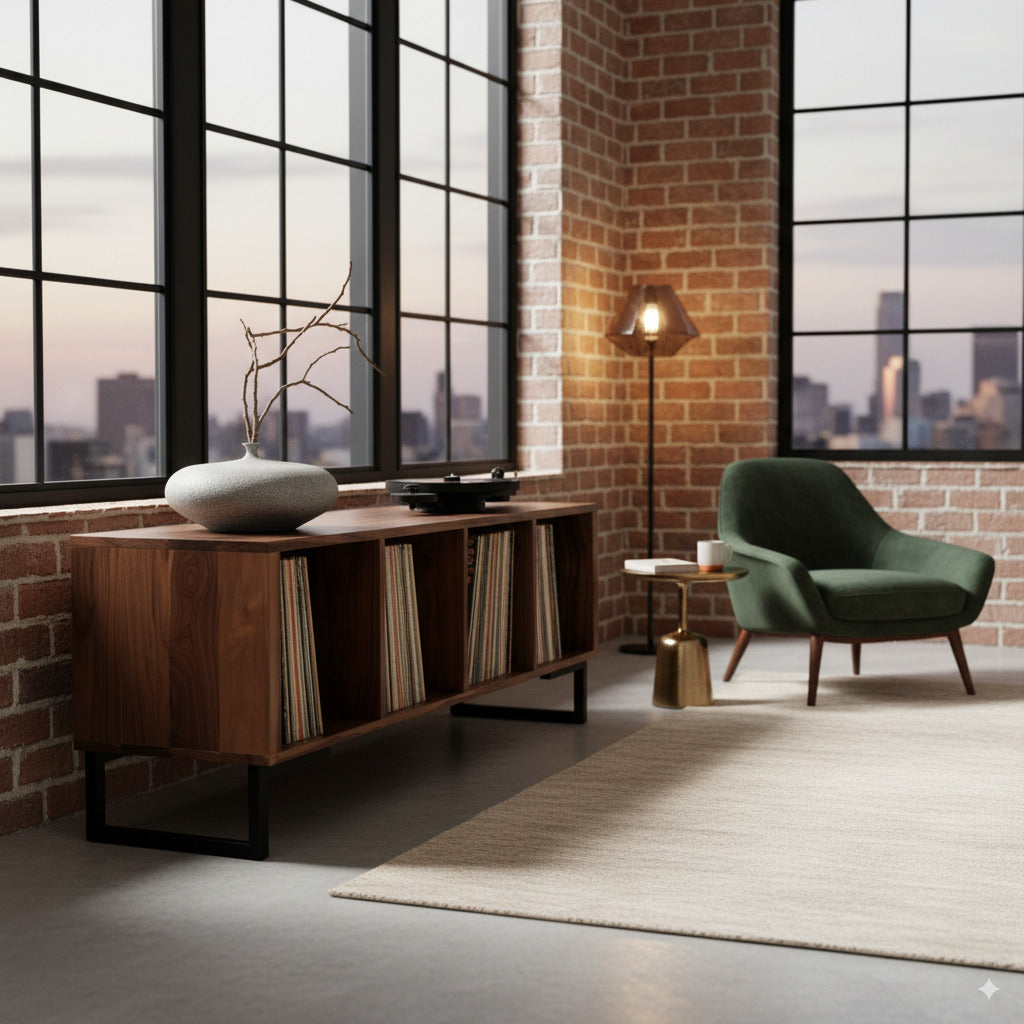 Condor Vinyl Storage Cabinet On Minimalist Square legs