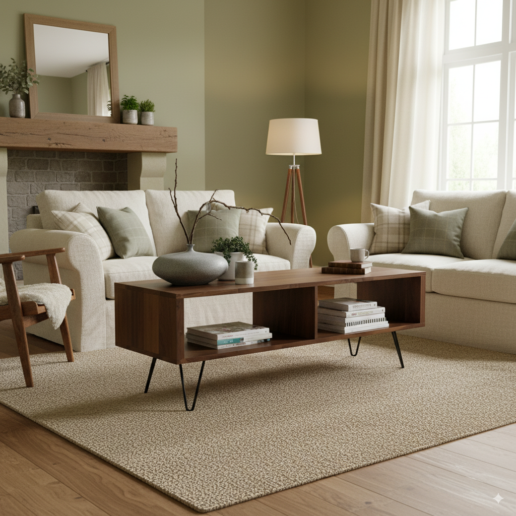 Henley TV Stand on Mid Century Hairpin Legs