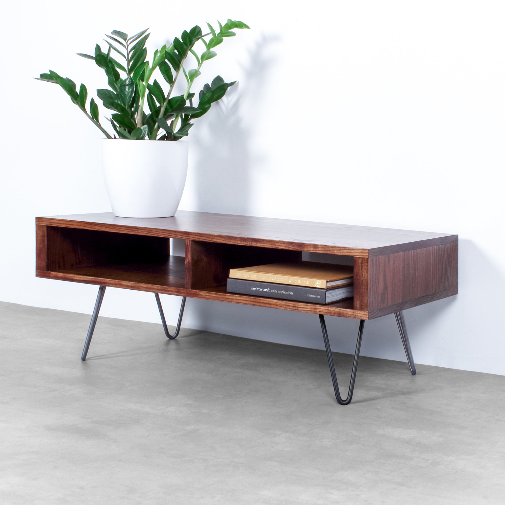 Darwen Solid Wood Coffee Table On Mid Century Hairpin Legs