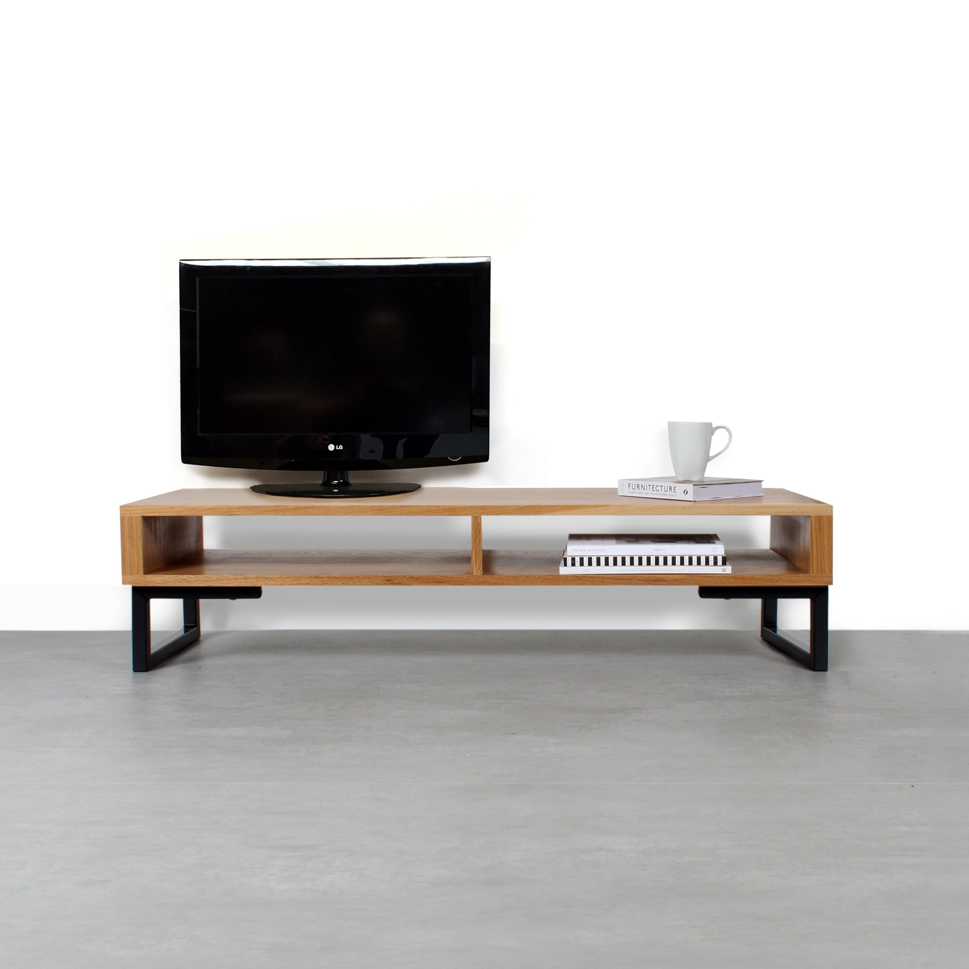 Darwen Solid Wood TV Stand on Minimalist Square Legs
