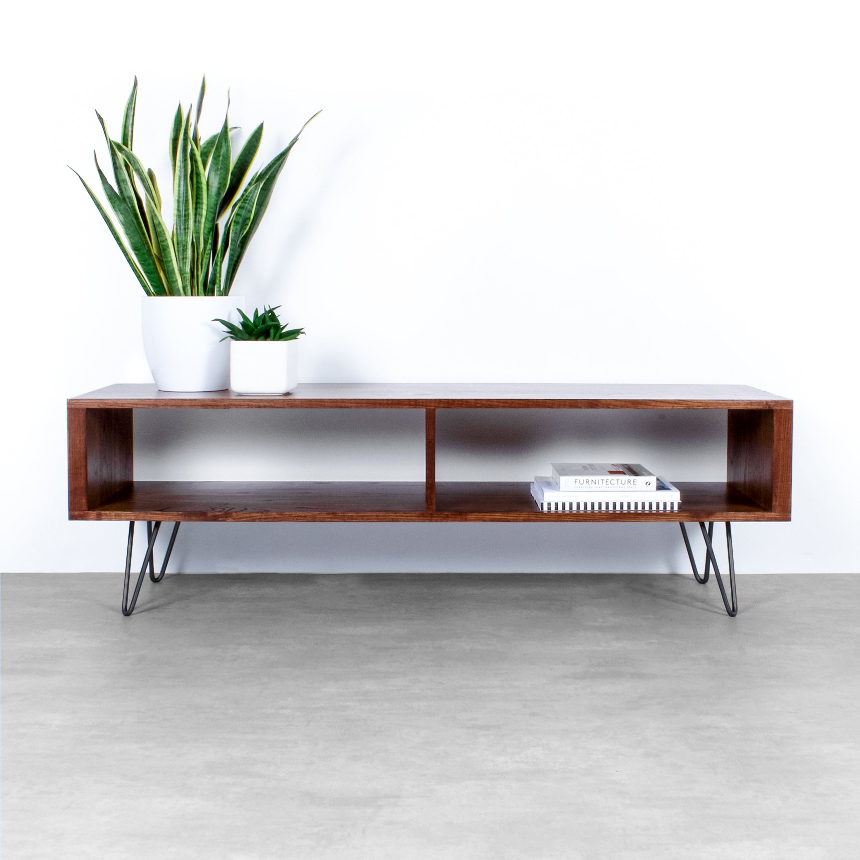 Henley TV Stand on Mid Century Hairpin Legs