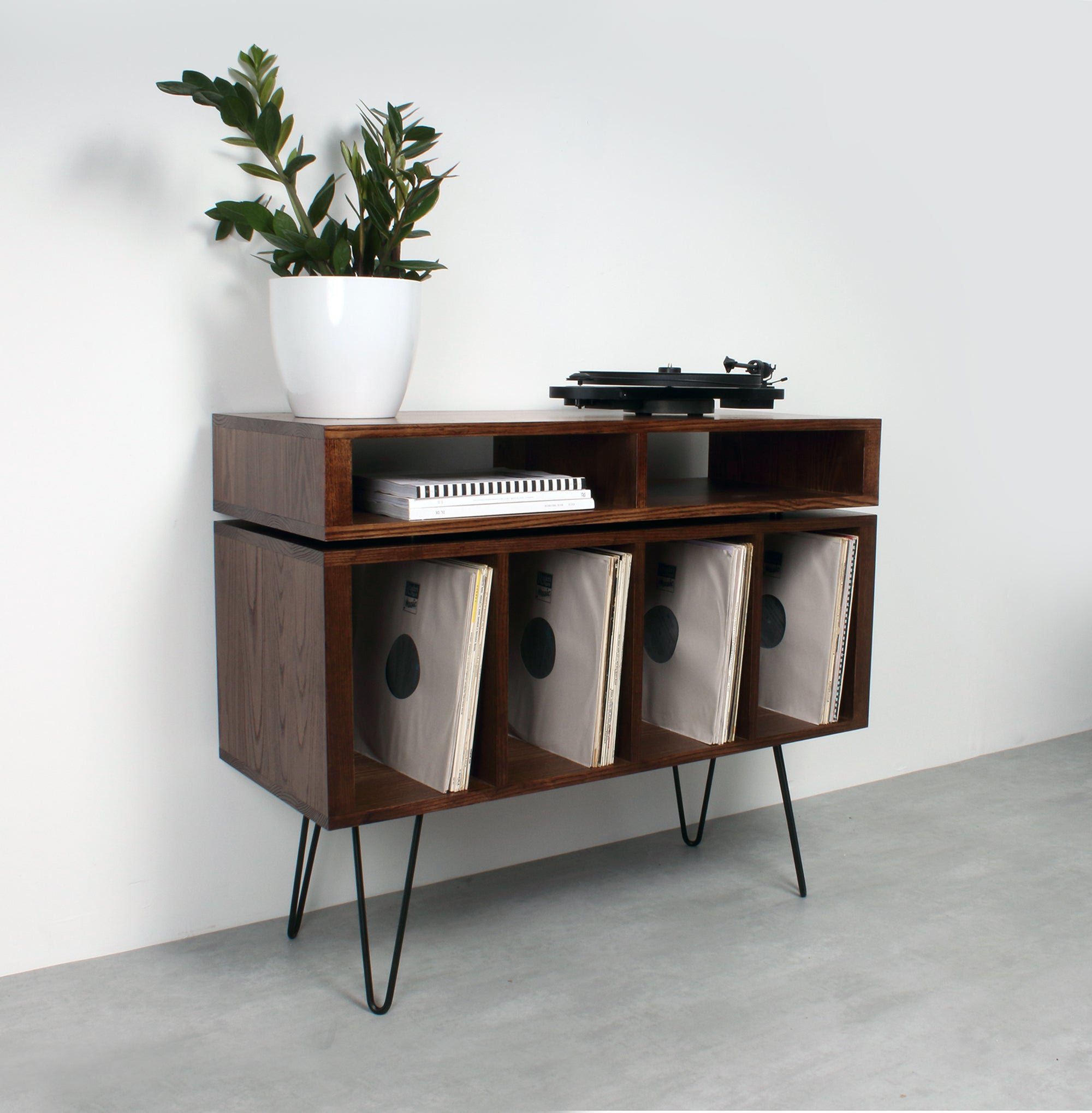 Kelston Record Player Cabinet on Hairpin legs