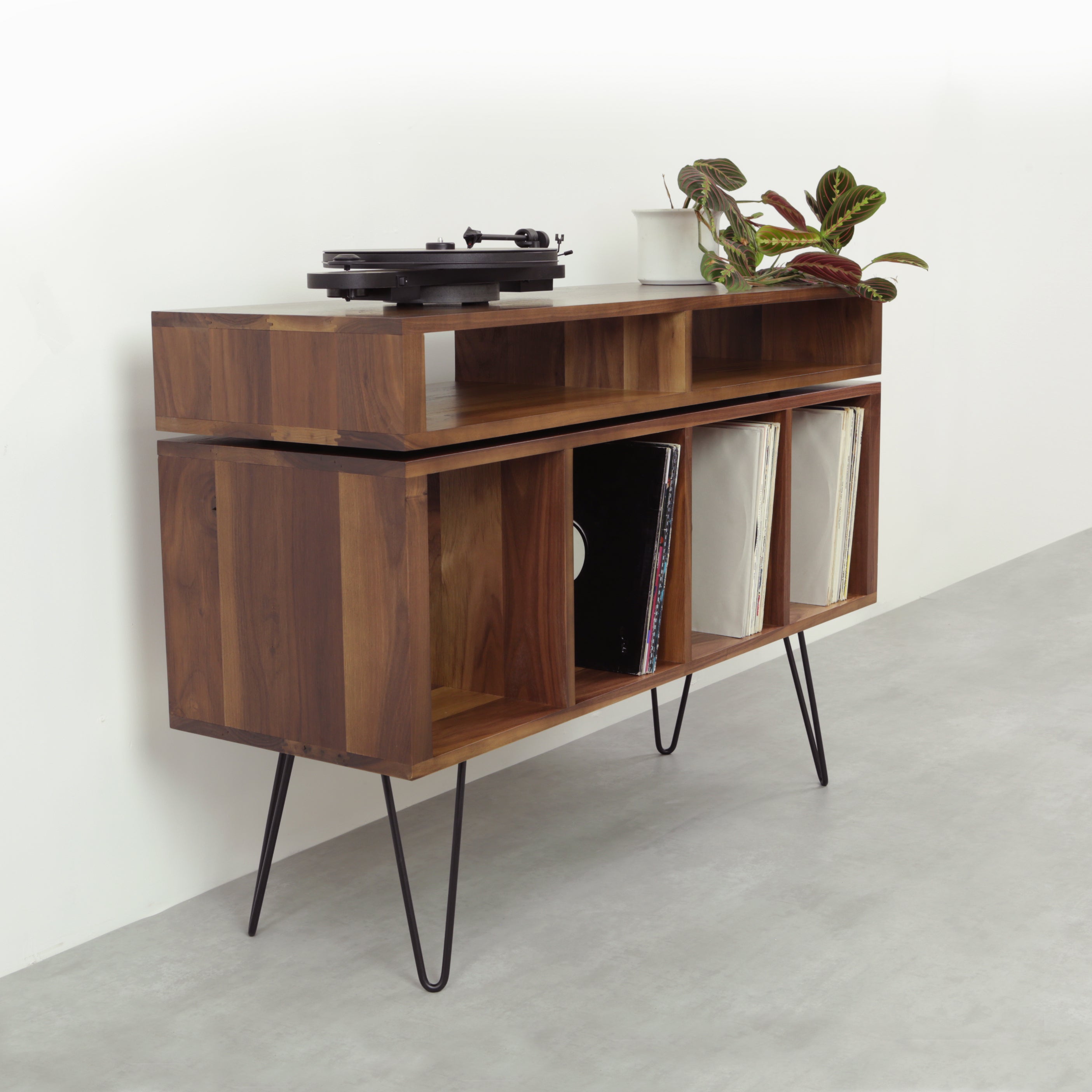 Kelston Record Player Cabinet on Hairpin legs