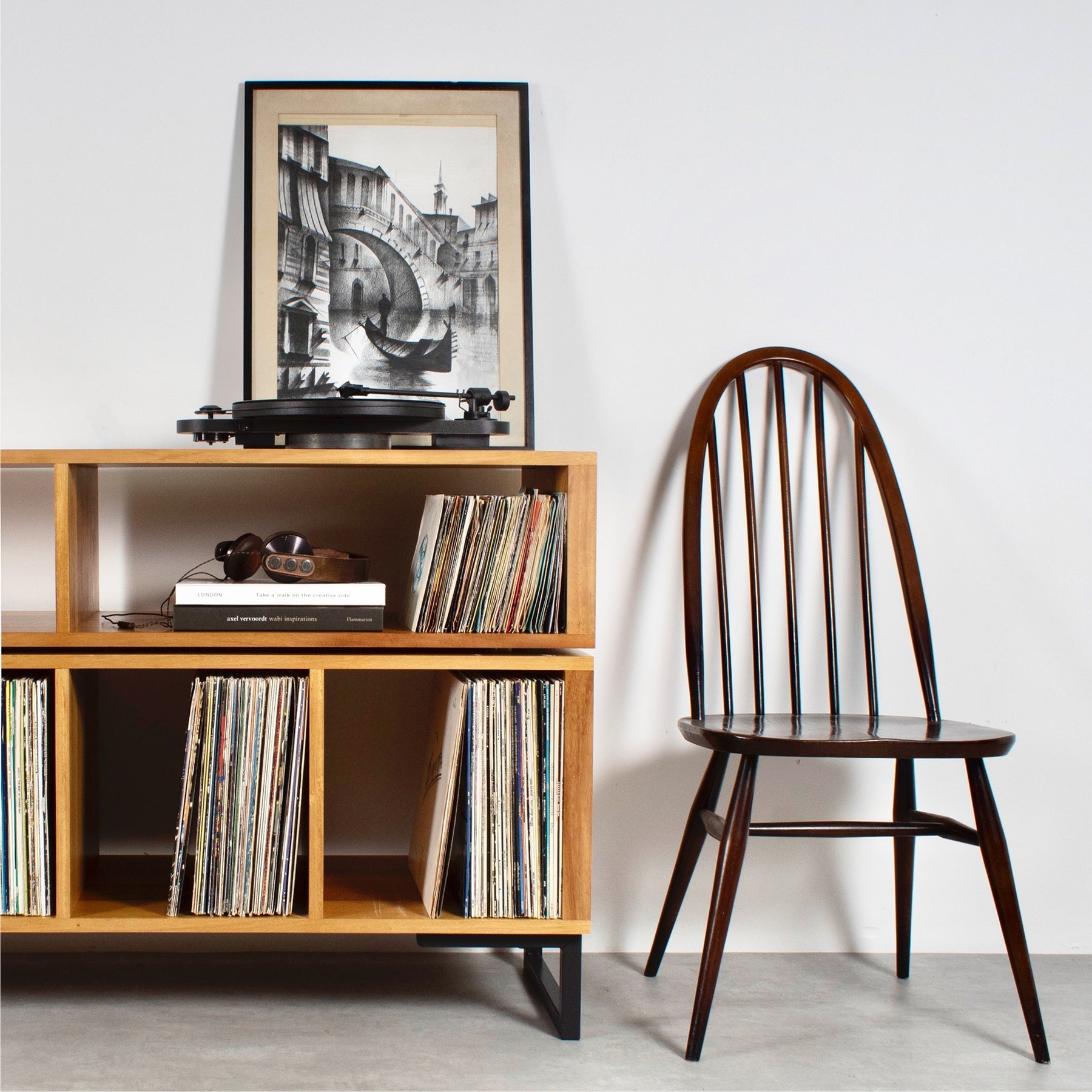 IN STOCK - Technic Turntable Stand in Iroko 120cm (47") Wide