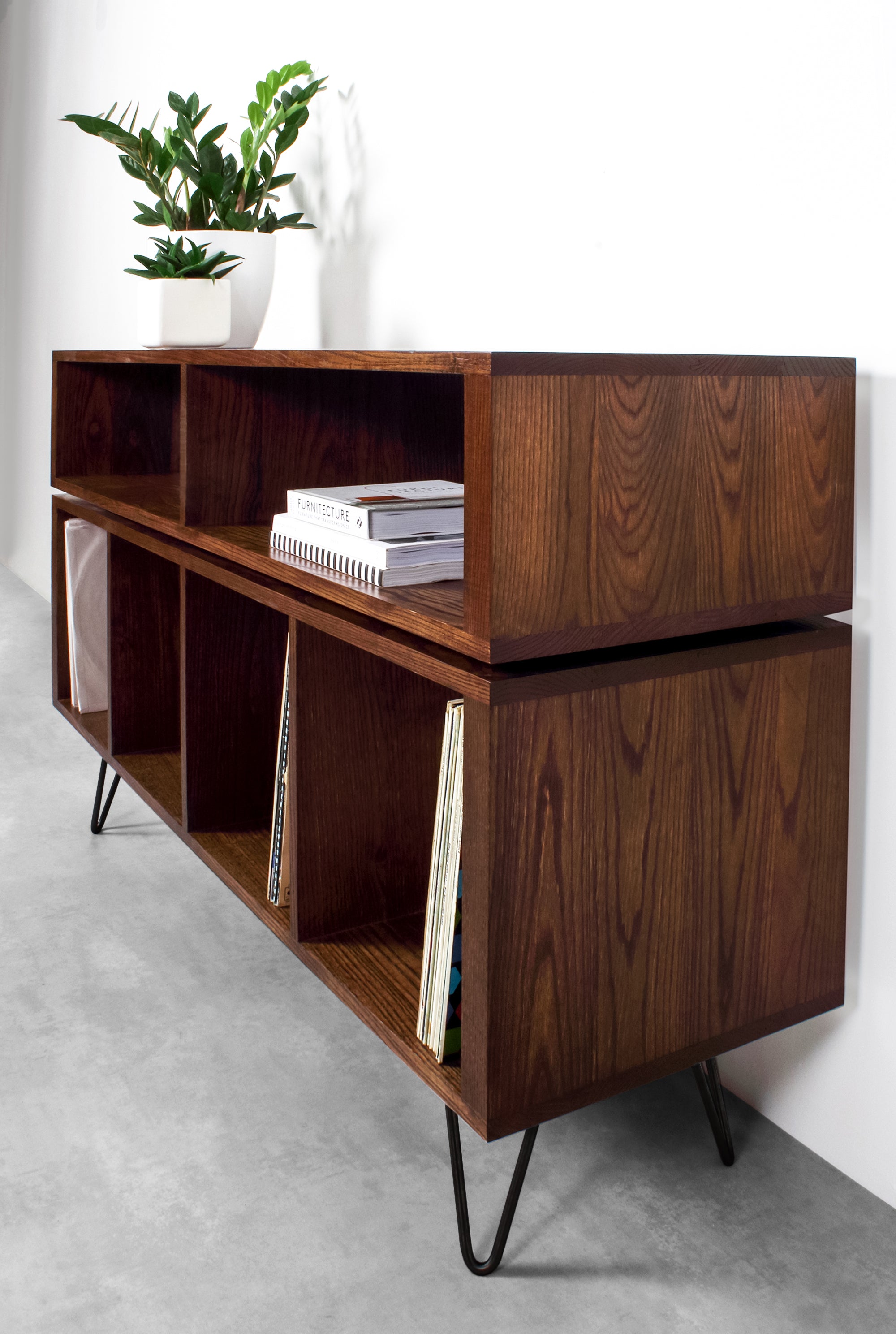 Technic Turntable Stand on Mid Century Hairpin Legs