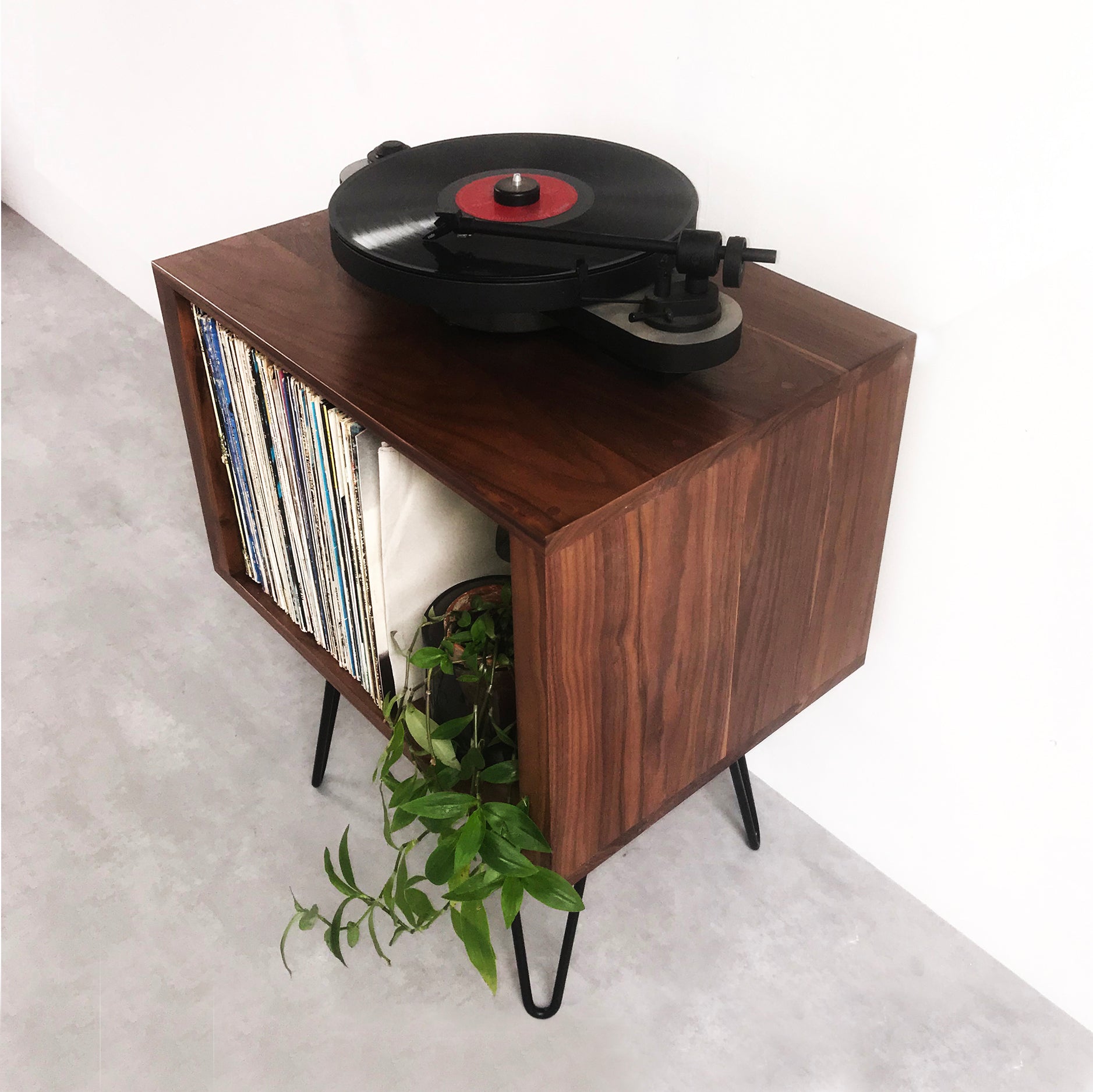 Stanton Vinyl Storage cabinet on Hairpin Legs