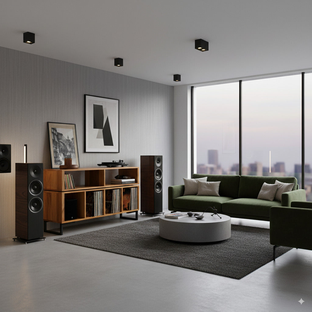 Technic Turntable Stand on Minimalist Square Legs