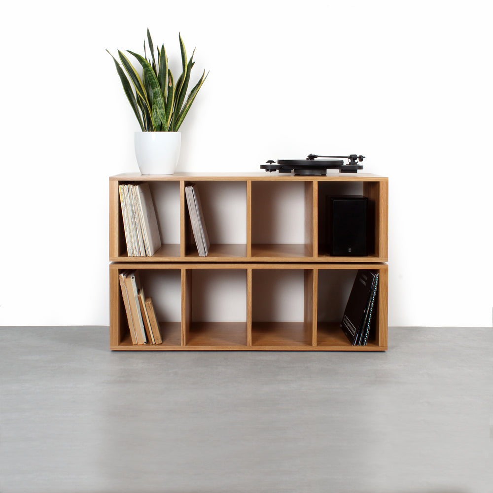 Turntable stand with vinyl record storage
