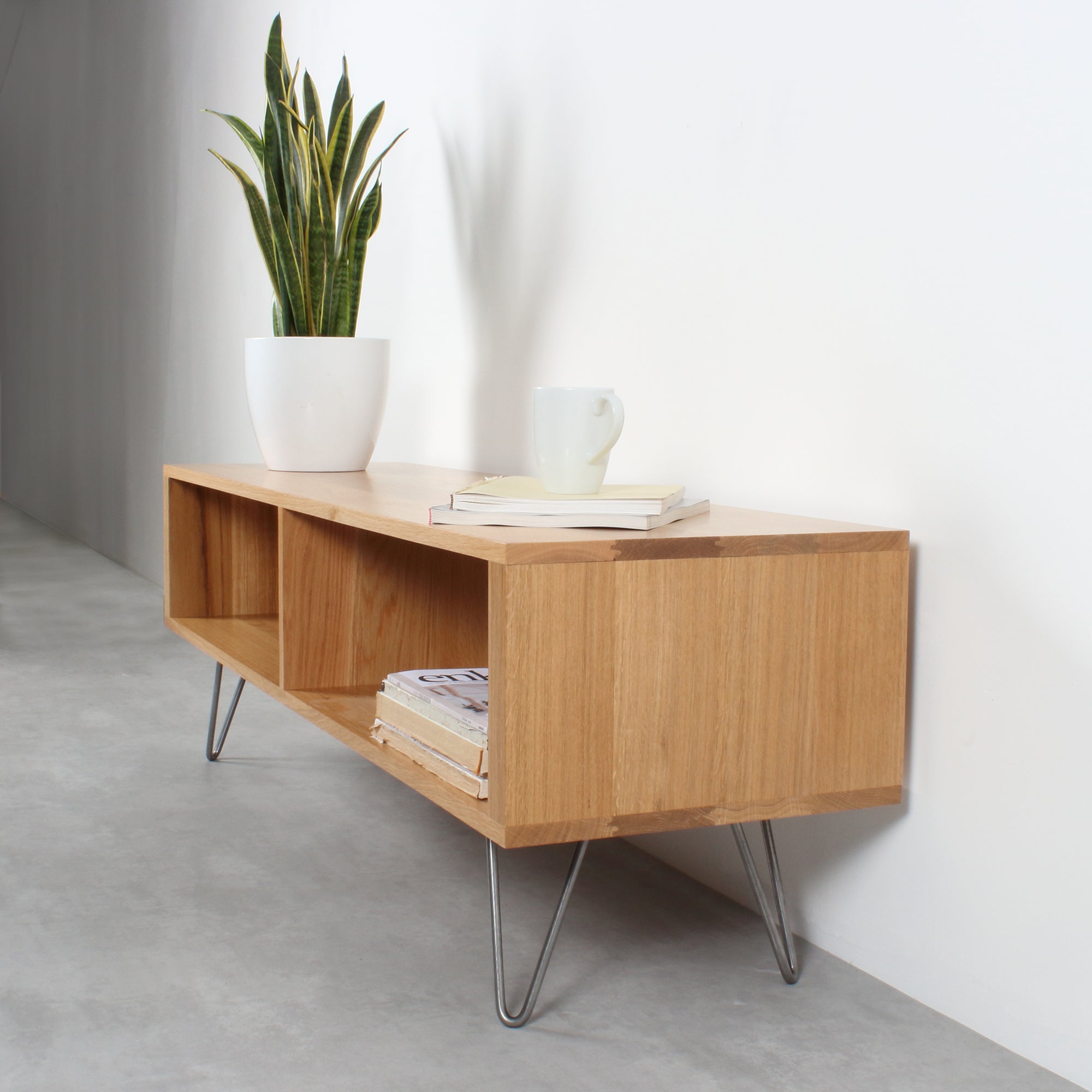 Henley TV Stand on Mid Century Hairpin Legs