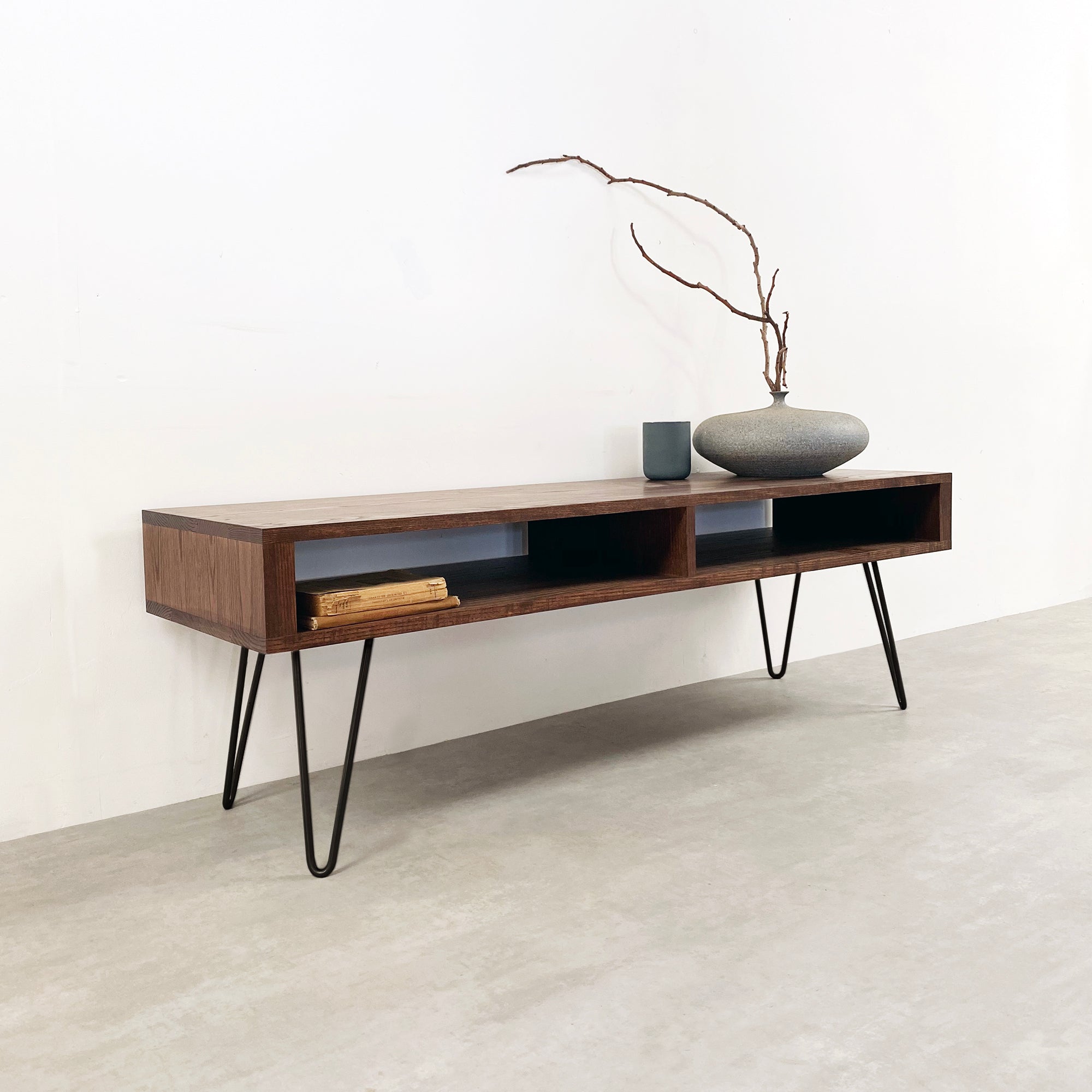 Darwen Solid Wood Coffee Table On Mid Century Hairpin Legs