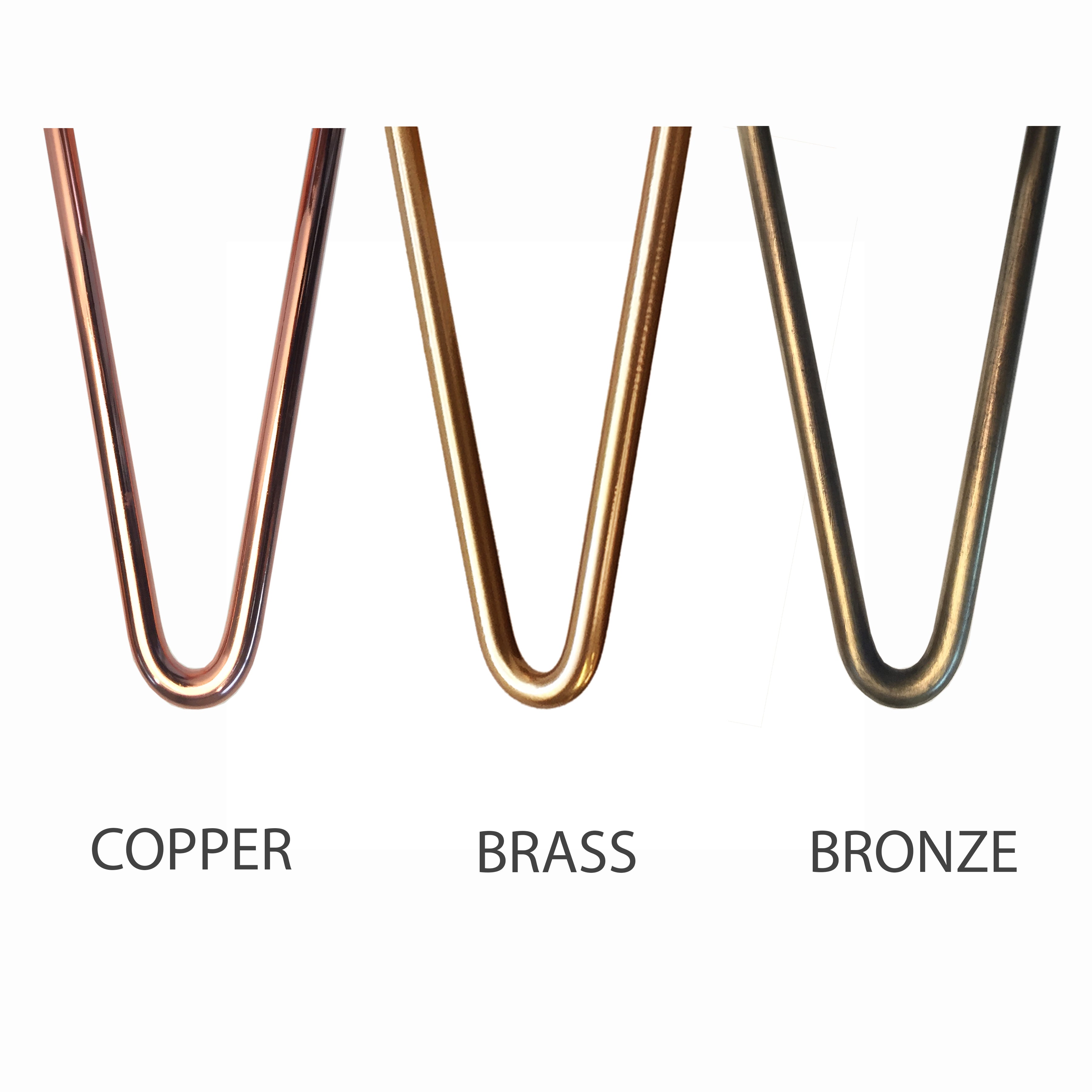 Polished Metal hairpin legs